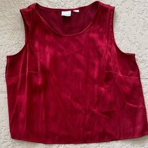 Liz Claiborne Rich Satin Red Tank Top